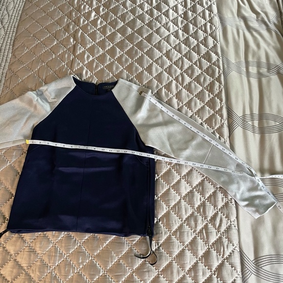 Rag & Bone {XS} Sweater Silver Metallic Navy Knit - Picture 6 of 12